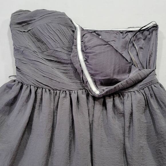 Ark & Co Gray Slate Mini Dress Strapless Sweetheart Formal Padded Women's Size L - Picture 7 of 11